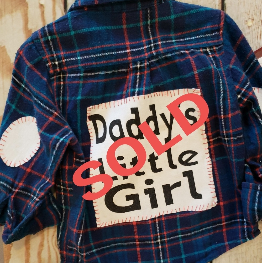 Vintage "Daddys little girl" Flannel